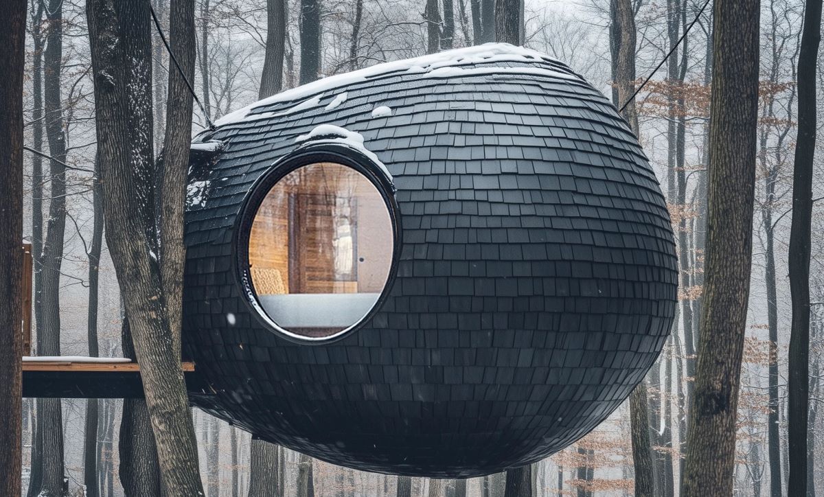 Burl Treehouse: materiali naturali e design minimalista