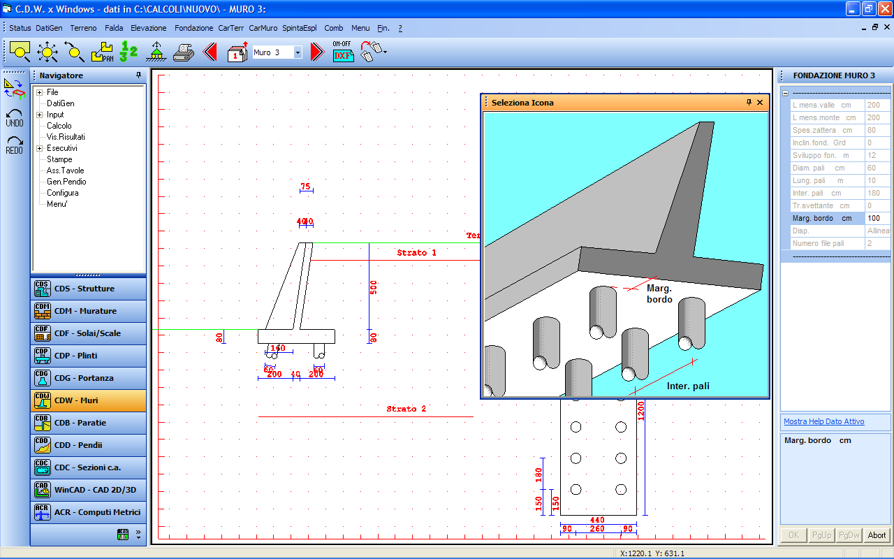 Libreria Geotecnica - software CDW Win per il calcolo strutturale