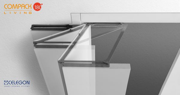 Sistema di ferramenta per porte COMPACK Living 180° di CELEGON 
