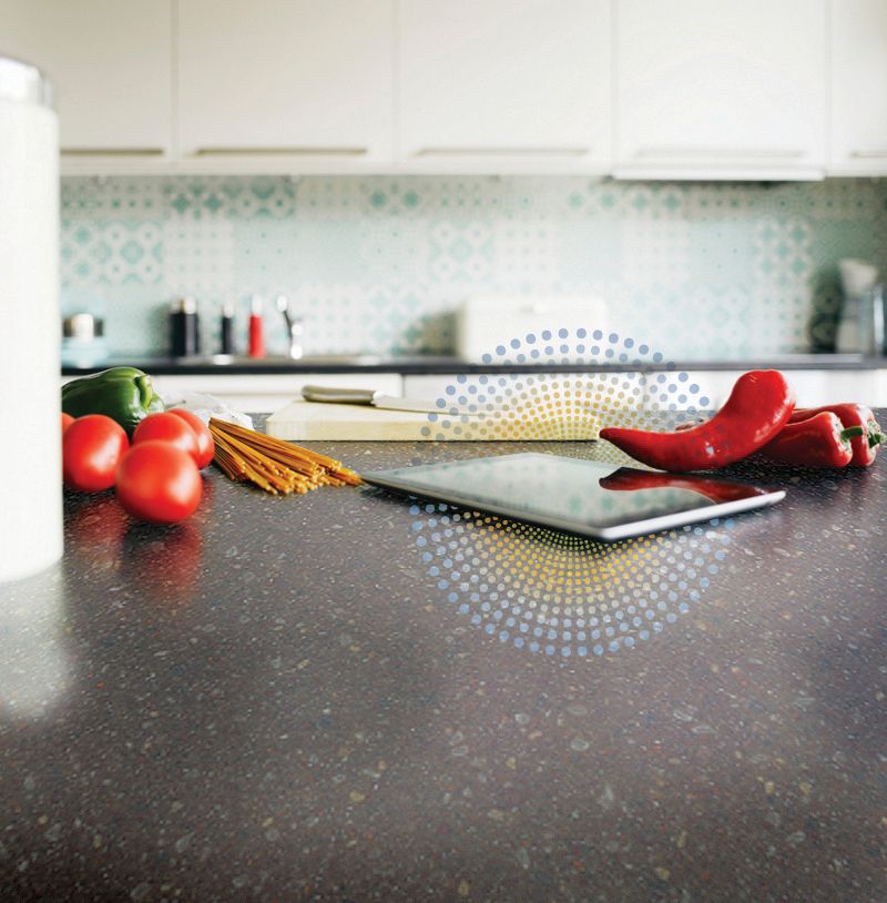 Il wireless integrato in una Solid Surface: DuPont™ Corian® Charging Surface Il wireless integrato in una Solid Surface: DuPont™ Corian® Charging Surface