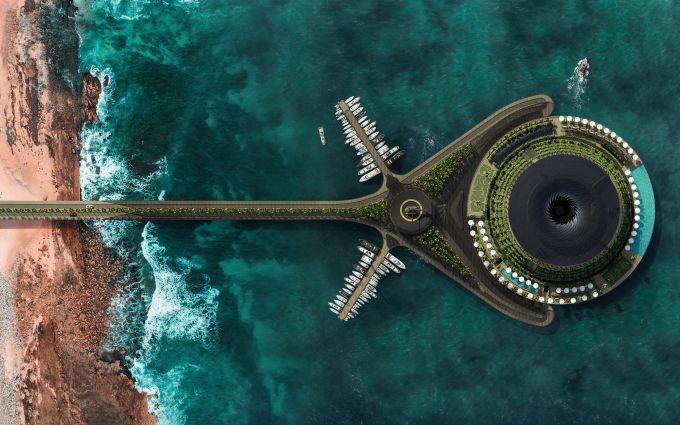 Eco-Floating Hotel: l’albergo che ruota su sé stesso per produrre energia Eco-Floating Hotel: l’albergo che ruota su sé stesso per produrre energia