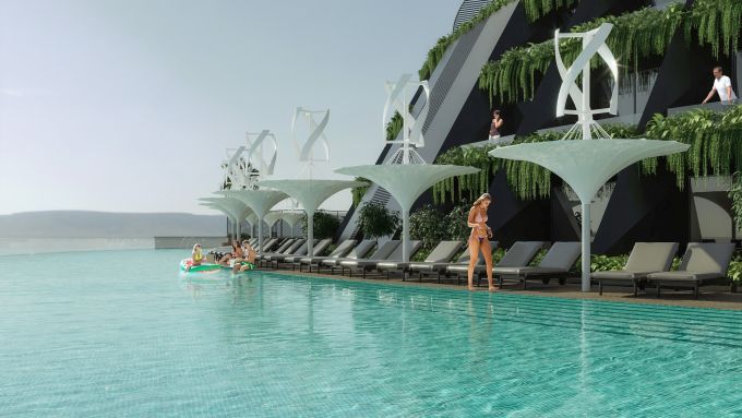 Eco-Floating Hotel, la mini turbina eolica ad asse verticale Eco-Floating Hotel, la mini turbina eolica ad asse verticale