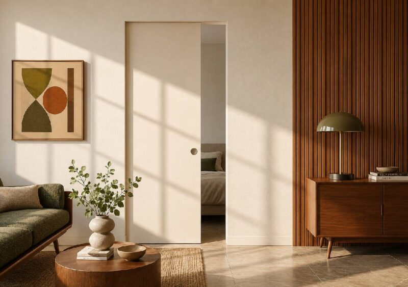 immagine Porte filo muro segno di design minimalista