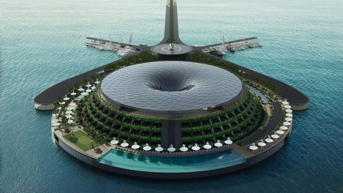 Eco-Floating Hotel in Qatar, una rotazione che produce energia Eco-Floating Hotel in Qatar, una rotazione che produce energia