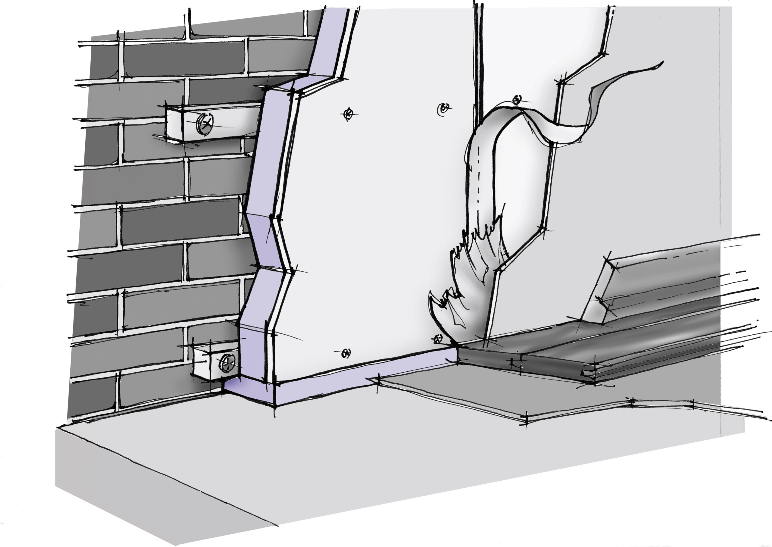 Applicazione di GIBITEC® su parete