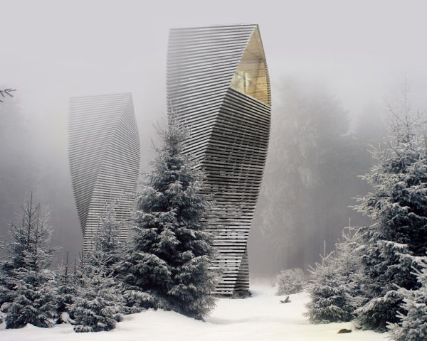 Helix House: la casa a spirale rivestita con doghe in legno