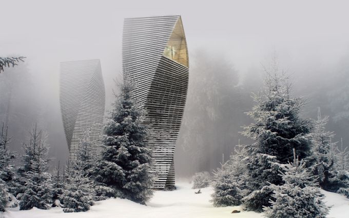 Helix House: la casa a spirale rivestita con doghe in legno