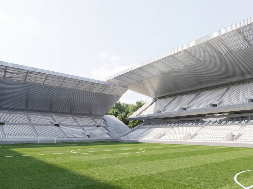 VG13 Architects, Maksimir Stadium, Zagreb – a corner of the bowl seen from the pitch. VG13 Architects, Maksimir Stadium, Zagreb – a corner of the bowl seen from the pitch.