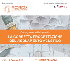 Convegno accreditato: La corretta progettazione dell’isolamento acustico