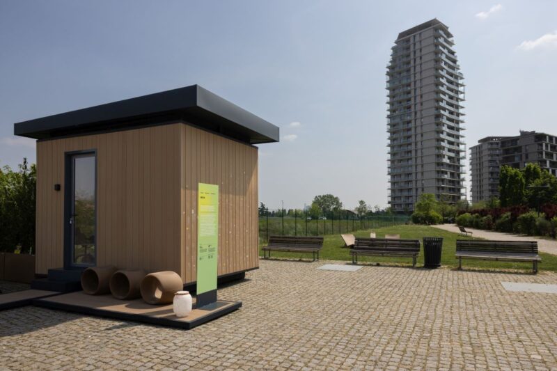 Hexa, la casa di riso che porta la bioedilizia nel parco di Uptown