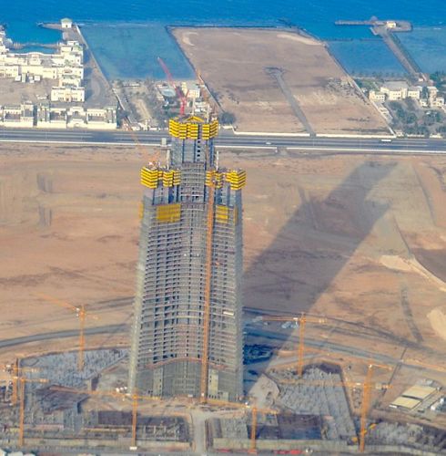 Jeddah Tower, in Arabia Saudita, grattacielo in calcestruzzo