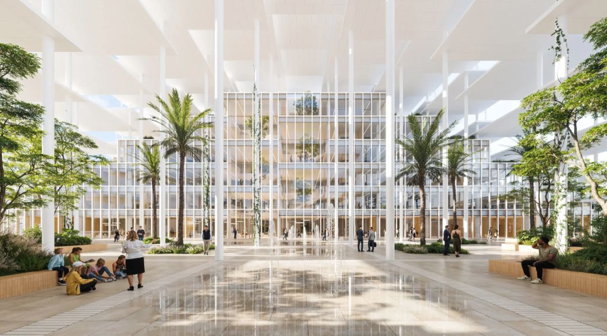 Pensiline solari e cupola fotovoltaica per il Joint Research Center progetto BIG a Siviglia Pensiline solari e cupola fotovoltaica per il Joint Research Center progetto BIG a Siviglia