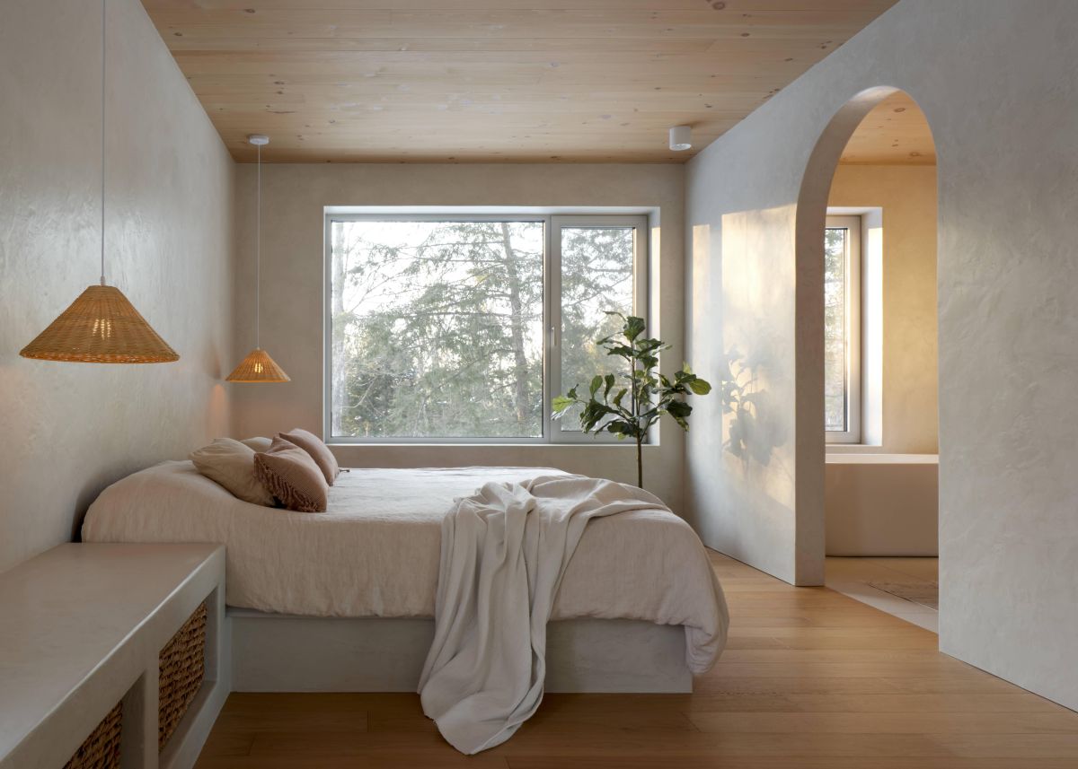 Questa abitazione immersa nella foresta canadese di Sutton e realizzata da Nony FAMILI e Le Local Design rappresenta bene il concetto di neuroarchitettura 