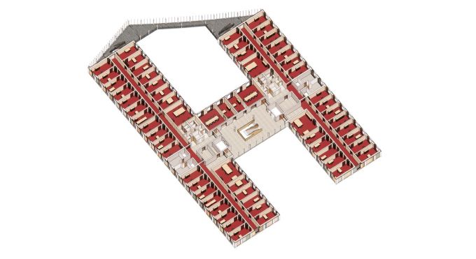 Luisenblock dalla pianta a forma di H Luisenblock dalla pianta a forma di H
