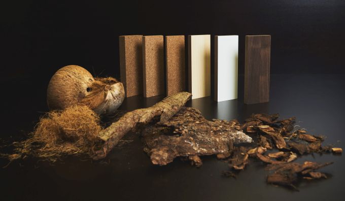I pannelli Cocoboard, realizzati a partire dagli scarti della lavorazione dell’industria del cocco e da resine I pannelli Cocoboard, realizzati a partire dagli scarti della lavorazione dell’industria del cocco e da resine