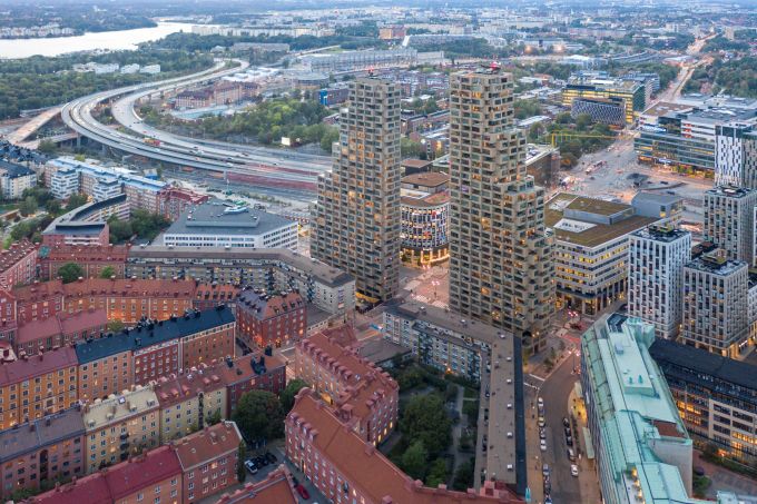 I due edifici di Norra Tornen a Stoccolma