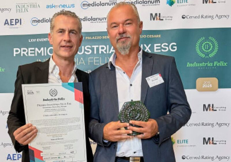 Wolfsystem premiata per la sostenibilità con il riconoscimento Premio Industria Felix ESG