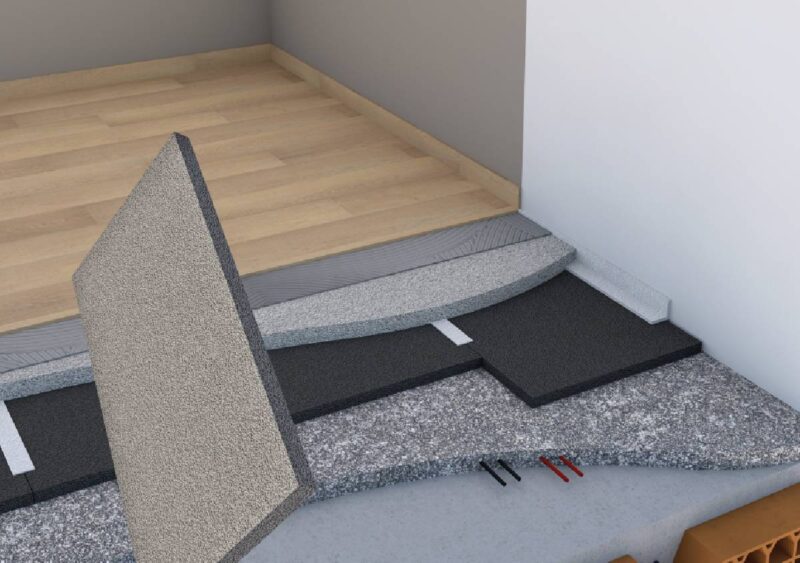 IGREY ECO FLOOR di Isolkappa: isolamento termoacustico sotto massetto