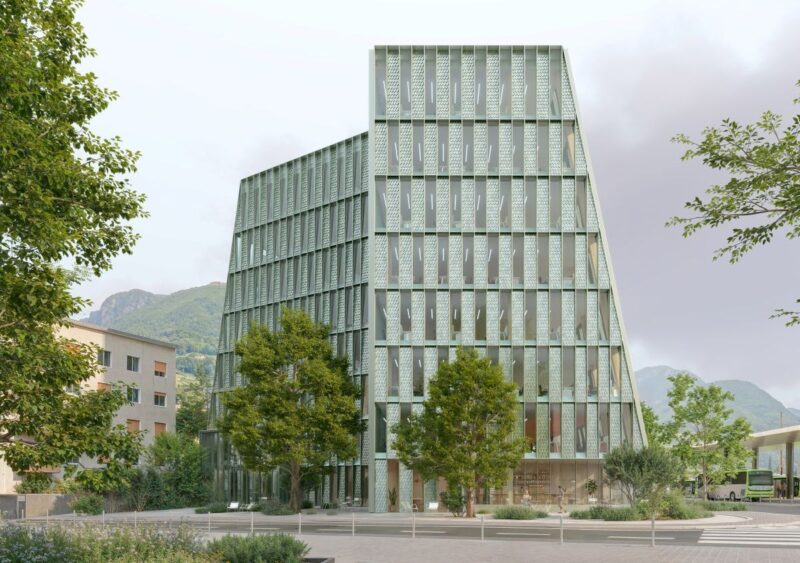 Casa della Mobilità a Bolzano, Park Associati firma un edificio in legno con facciata fotovoltaica
