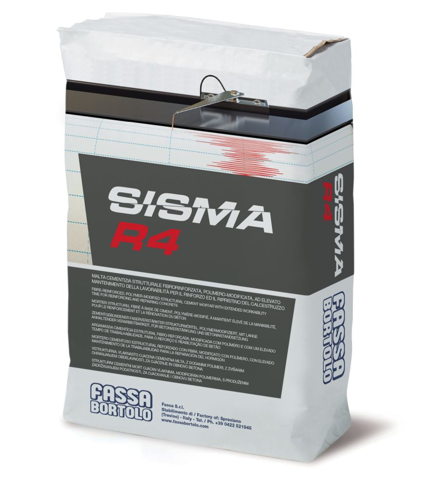 SISMA R4 malta cementizia monocomponente di FASSA
