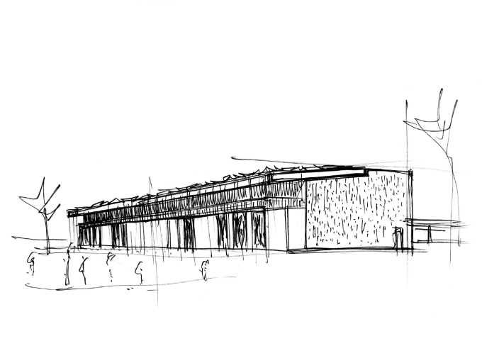 Schizzo progettuale nuovo Terminal del Porto Corsini a Ravenna 