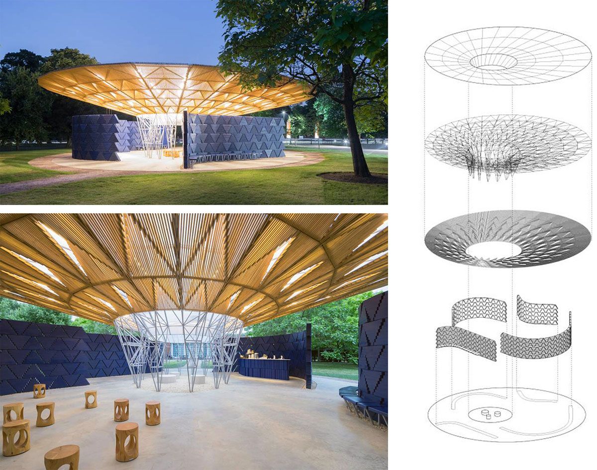 Serpentine Pavillon, 2017, progetto di Francis Kéré 