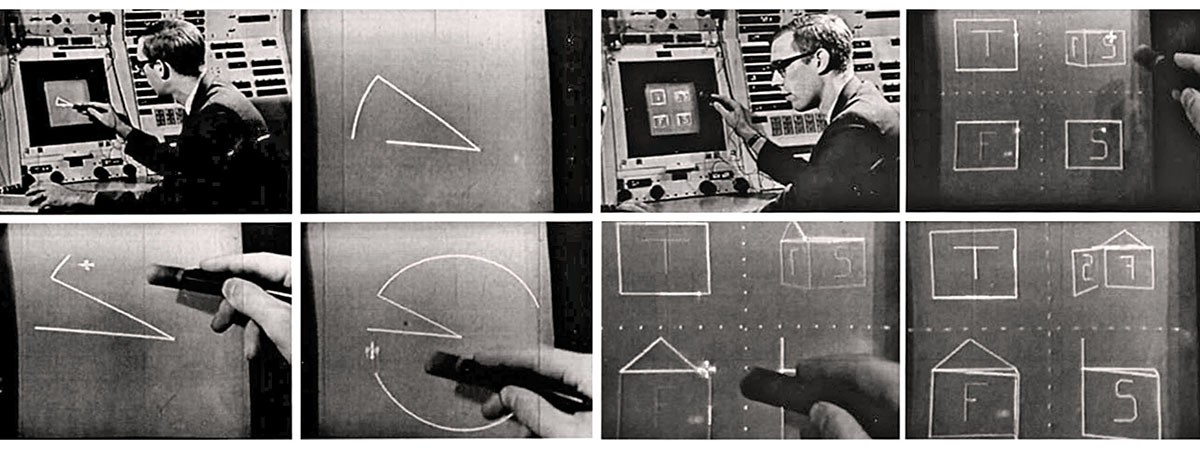 Ivan Sutherland, giovane studente del MIT, mostra il funzionamento di Sketchpad (1963) Ivan Sutherland, giovane studente del MIT, mostra il funzionamento di Sketchpad (1963)