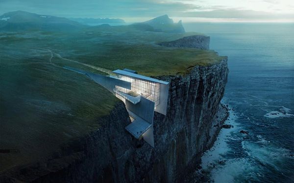 Il progetto del Cliff Retreat in Islanda è opera del visual architect Alex Hogrefe