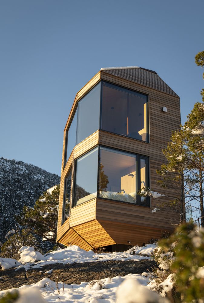 Una delle cabine in legno di The Bolder Cabins