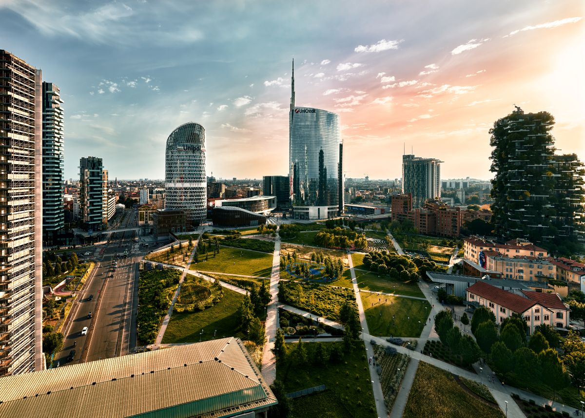Torre Unicredit e Parco BAM a Milano Torre Unicredit e Parco BAM a Milano