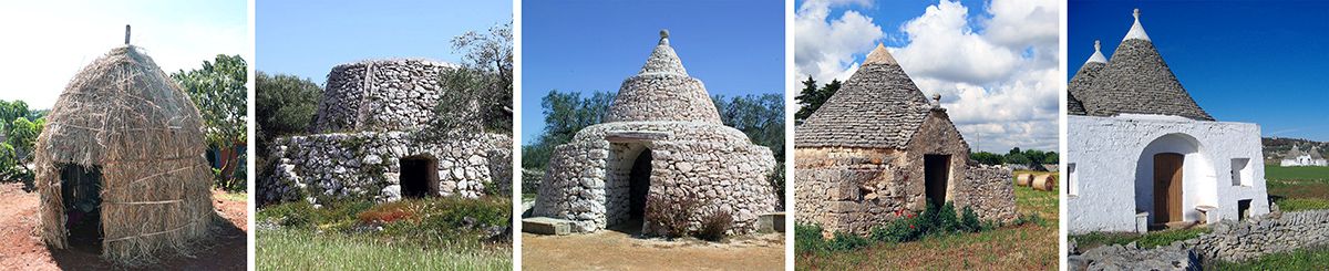 Le fasi evolutive dell'architettura a trullo Le fasi evolutive dell'architettura a trullo