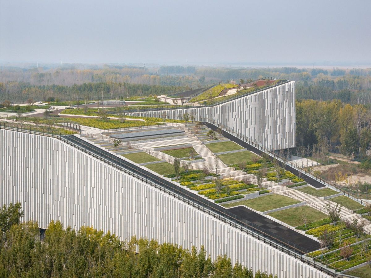 Il tetto verde del Yellow River National Museum Il tetto verde del Yellow River National Museum