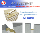 Protezioni antifuoco EI 180 per giunti di dilatazione