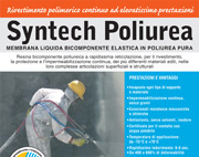Syntech Poliurea: membrana liquida, bicomponente, elastica, in poliurea pura vaporizzata a caldo