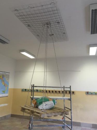 Sistema MasterProtect 100 di Basf per la messa in sicurezza dei solai di una scuola