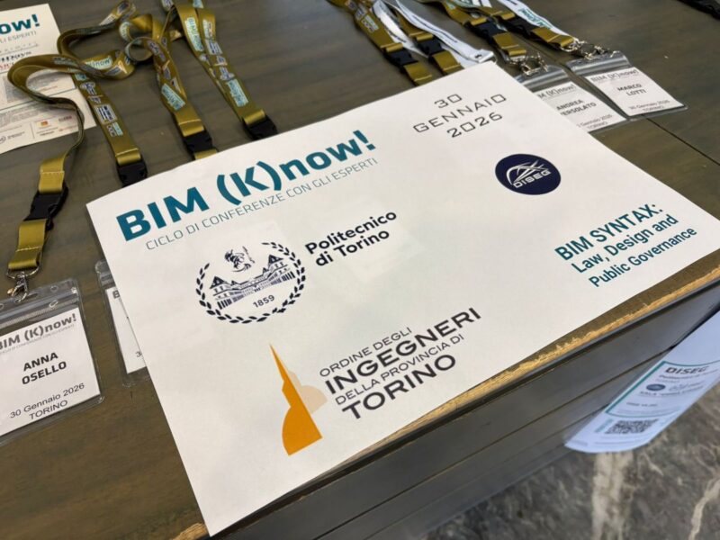 BIM (K)now! 2026: da Torino le basi di un prezioso tavolo di dialogo interistituzionale