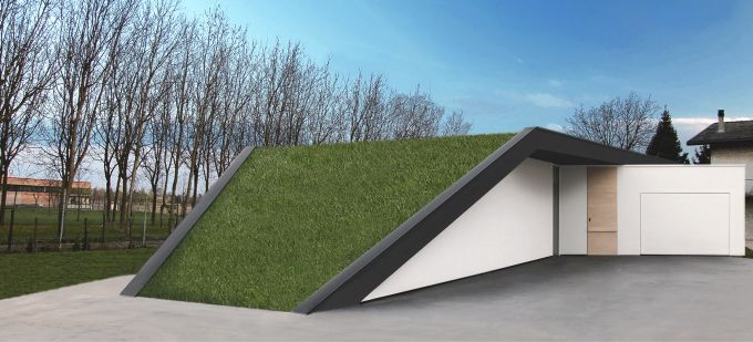 Il tetto giardino della casa senza barriere a Dolo, in provincia di Venezia
