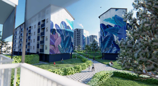Riqualificazione quartiere Coppin a Milano: Grandi lastre ceramiche del rivestimento esterno Riqualificazione quartiere Coppin a Milano: Grandi lastre ceramiche del rivestimento esterno