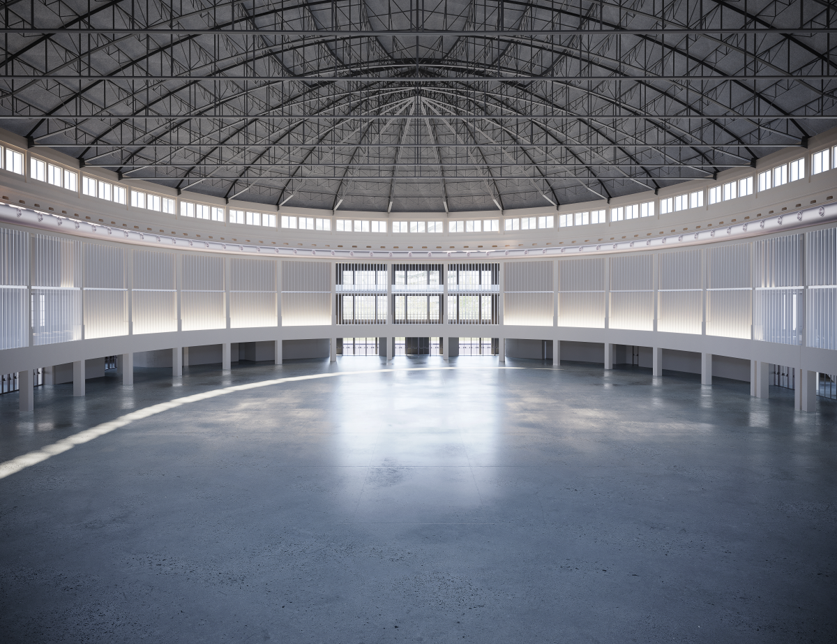 Render del lato corto dell’edificio CityOval a Milano