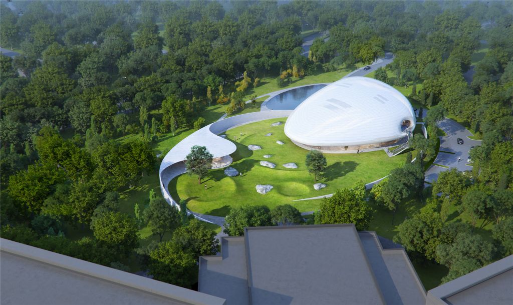 Il Cloud Center di Aranya è una nuvola galleggiante nella foresta