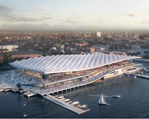 Rubner realizza il tetto in legno per il nuovo edificio del mercato del pesce di Sydney