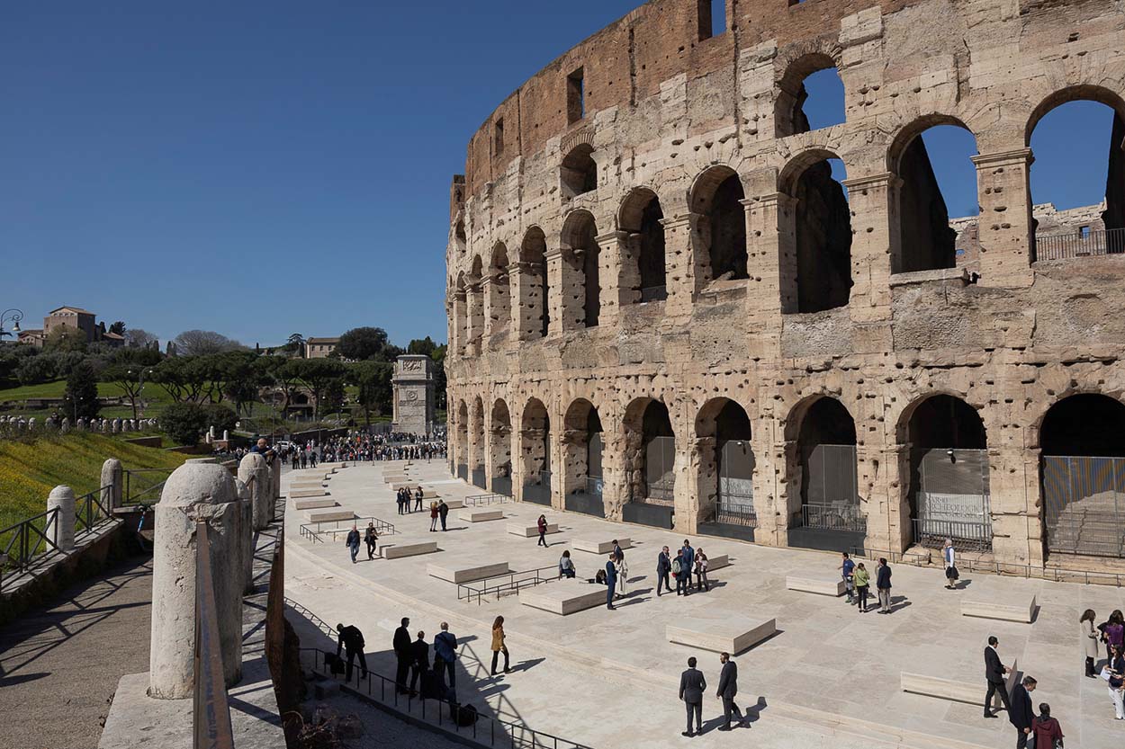 Il restauro degli ambulacri meridionali del Colosseo con la sponsorizzazione tecnica di Mapei