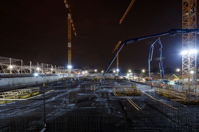 cantiere della costruzione del nuovo ospedale Galeazzi di Milano nell’area dell’ex Expo2015
