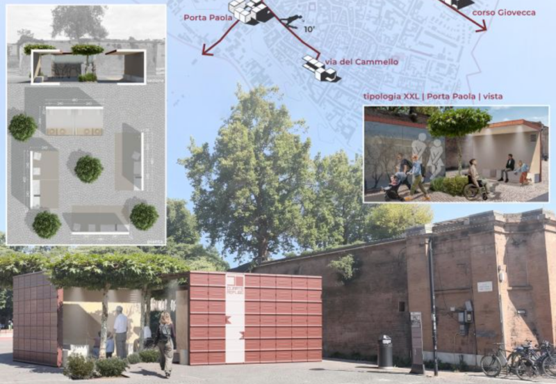 DOMINO, i rifugi climatici modulari per il centro storico UNESCO di Ferrara