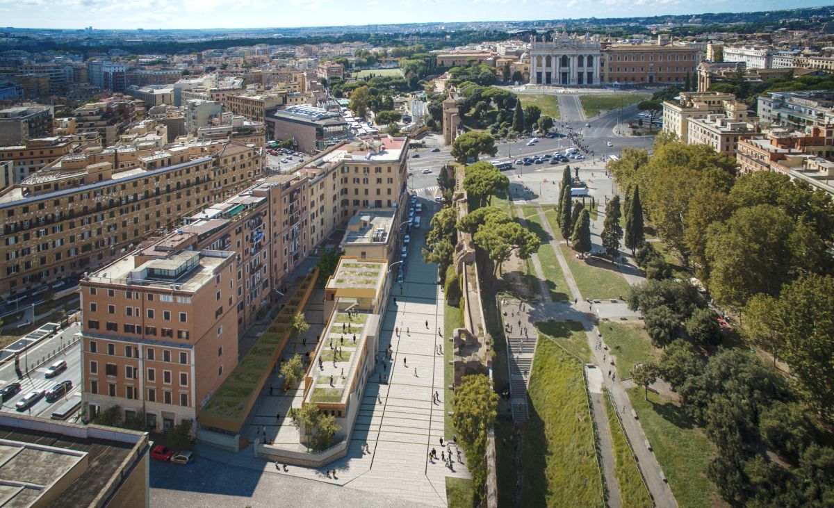 Render del progetto di trasformazione del complesso dell'ex filanda a Roma
