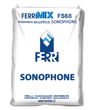 Intonaco acustico FS68 Sonophone di Ferri