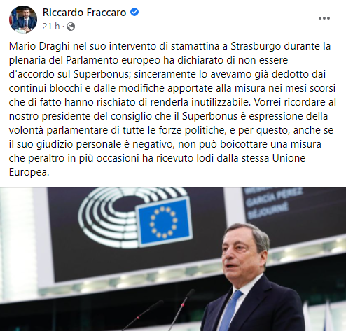 Le parole di Riccardo Fraccaro