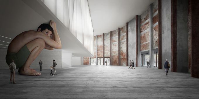 L'interno del GAMeC, nuovo spazio culturale dedicato all’arte moderna a Bergamo