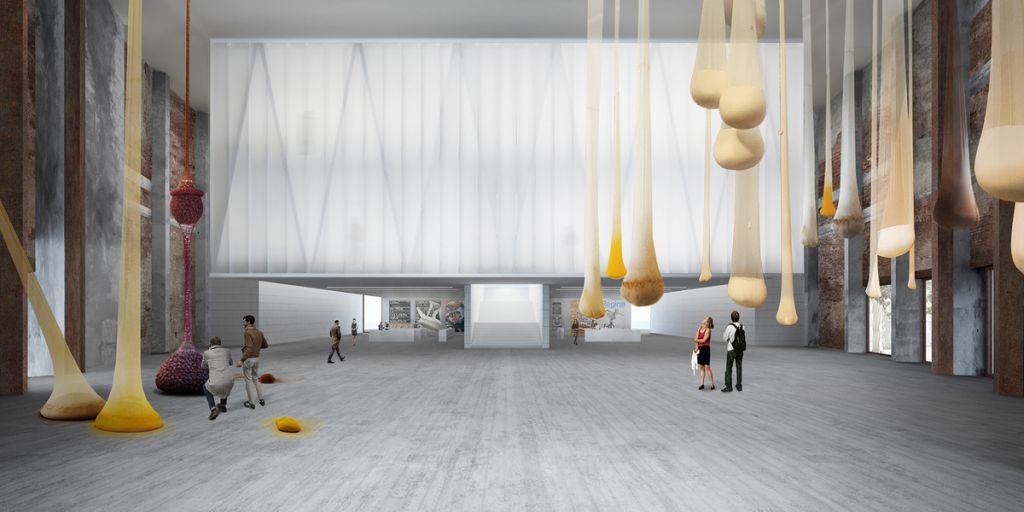 Una delle sale espositive del GAMeC, nuovo spazio culturale dedicato all’arte moderna a Bergamo