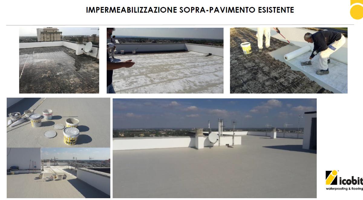 Icobit: sistema di impermeabilizzazione sopra pavimento esistente